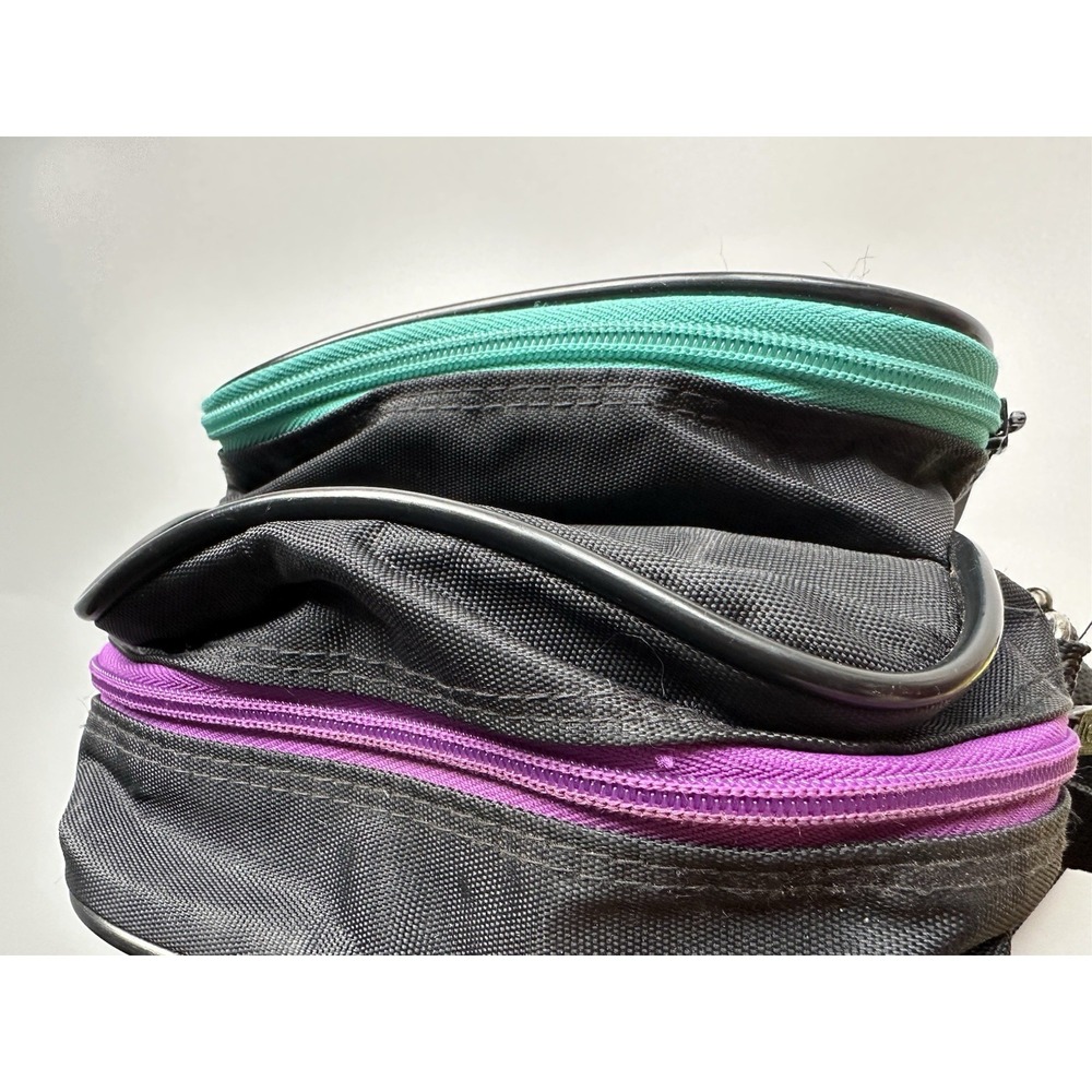 Lebo Voyager Vintage Padded Camera Bag Shoulder Bag Black Purple Teal READ - Picture 9 of 9